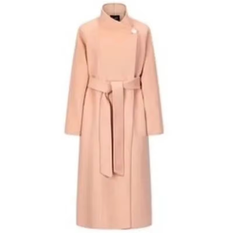 2025 Korean Sle Double-Faced Camere Long Coat Women's Loose Medium-Length Woolen Coat Autumn Winter New Arrival Faion