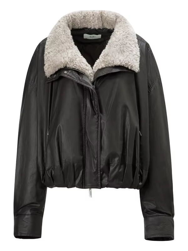 FSLE 2026 Women's Short Down Jacket Faux Sherpa Collar Warm Puffer Coat Casual Streetwear Outerwear Thickened Windproof Trendy